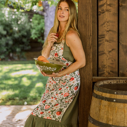 Strawberry Fields Muslin Cotton Apron (Pre-sale)