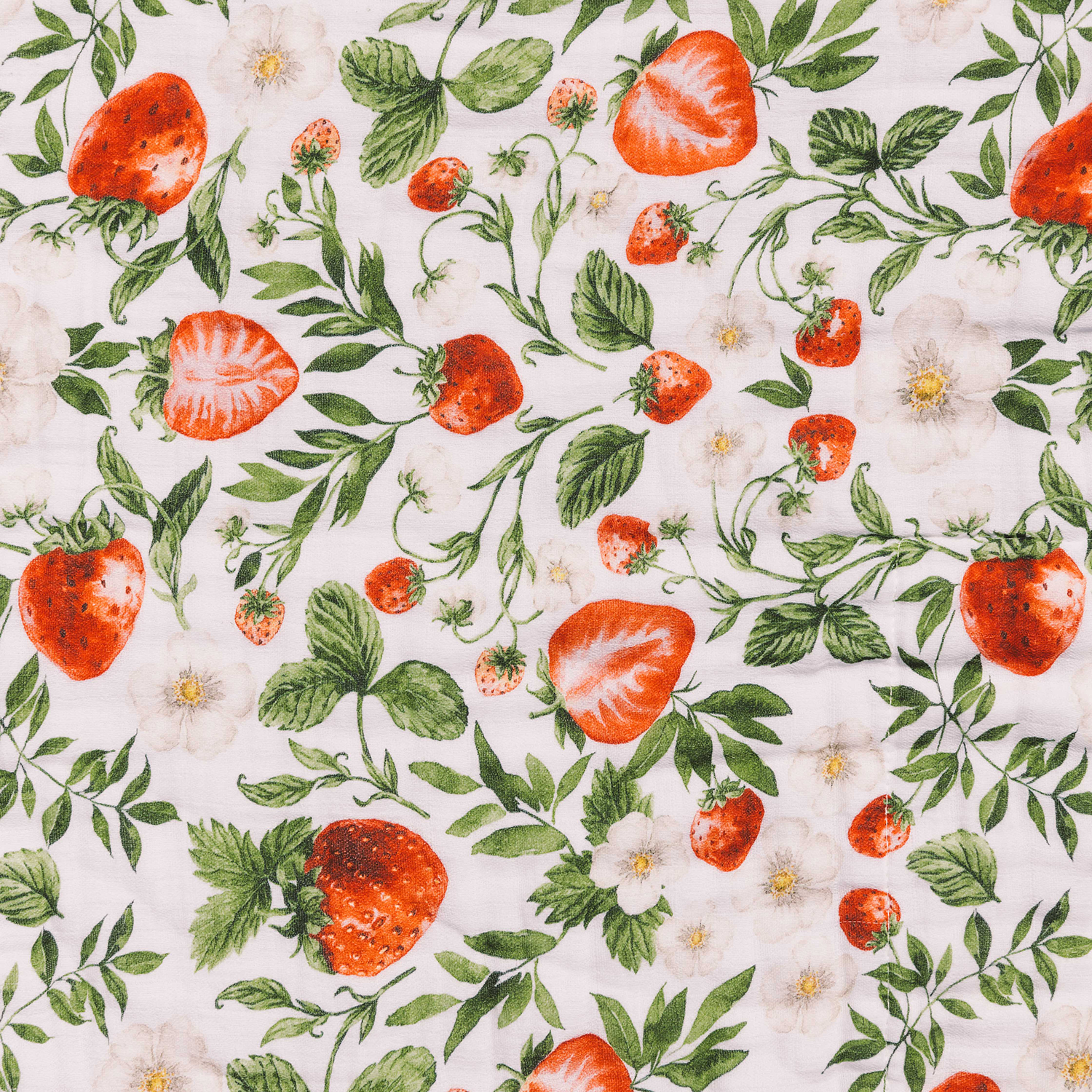 Strawberry Fields Muslin Cotton Throw Blanket (Pre-sale)