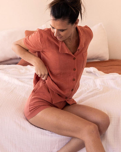 Women's Pajama Set Terra Cotta XS 