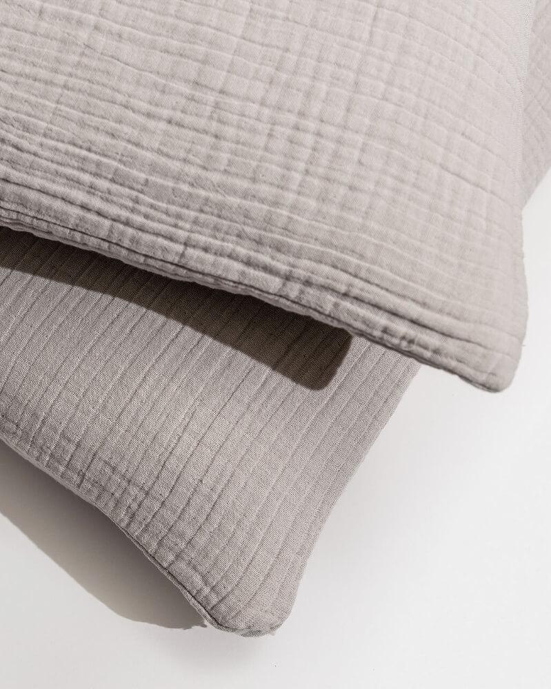 Pillow Shams (Set of 2) - LESS THAN PERFECT Earthy Grey Standard 